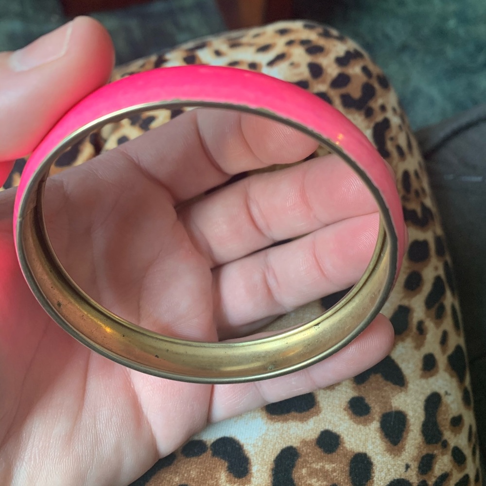 Neon pink bracelet